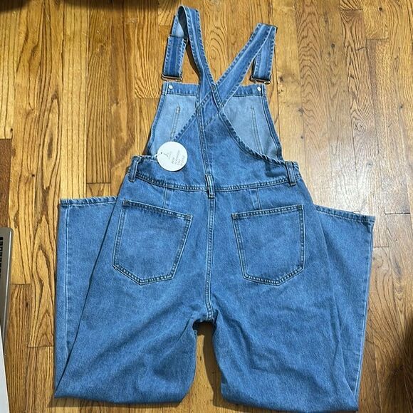 ANRABESS Blue Denim Overalls women’s sz small NEW with TAG soft denim - Picture 7 of 14